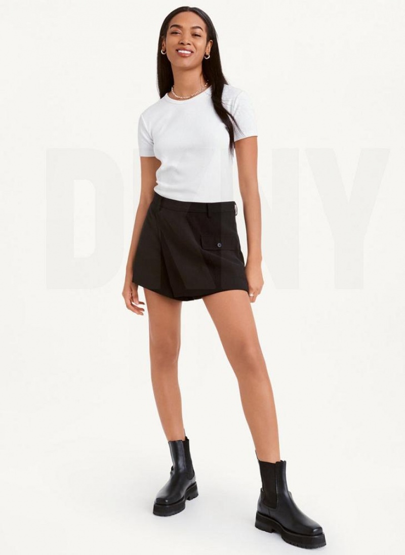 Black DKNY Skort Women's Skirts | USA-D1587