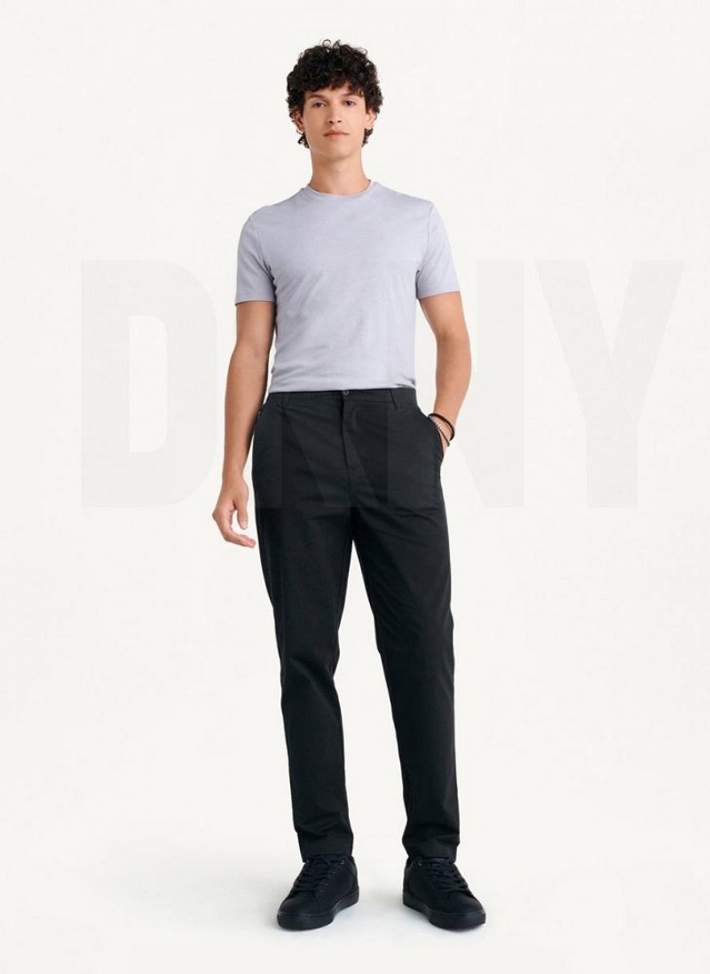 Black DKNY Slim Chino Men's Pants | USA-D1943