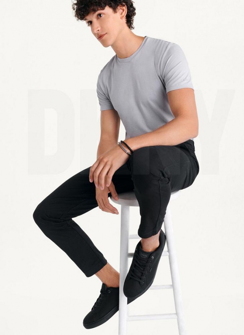 Black DKNY Slim Chino Men's Pants | USA-D1943