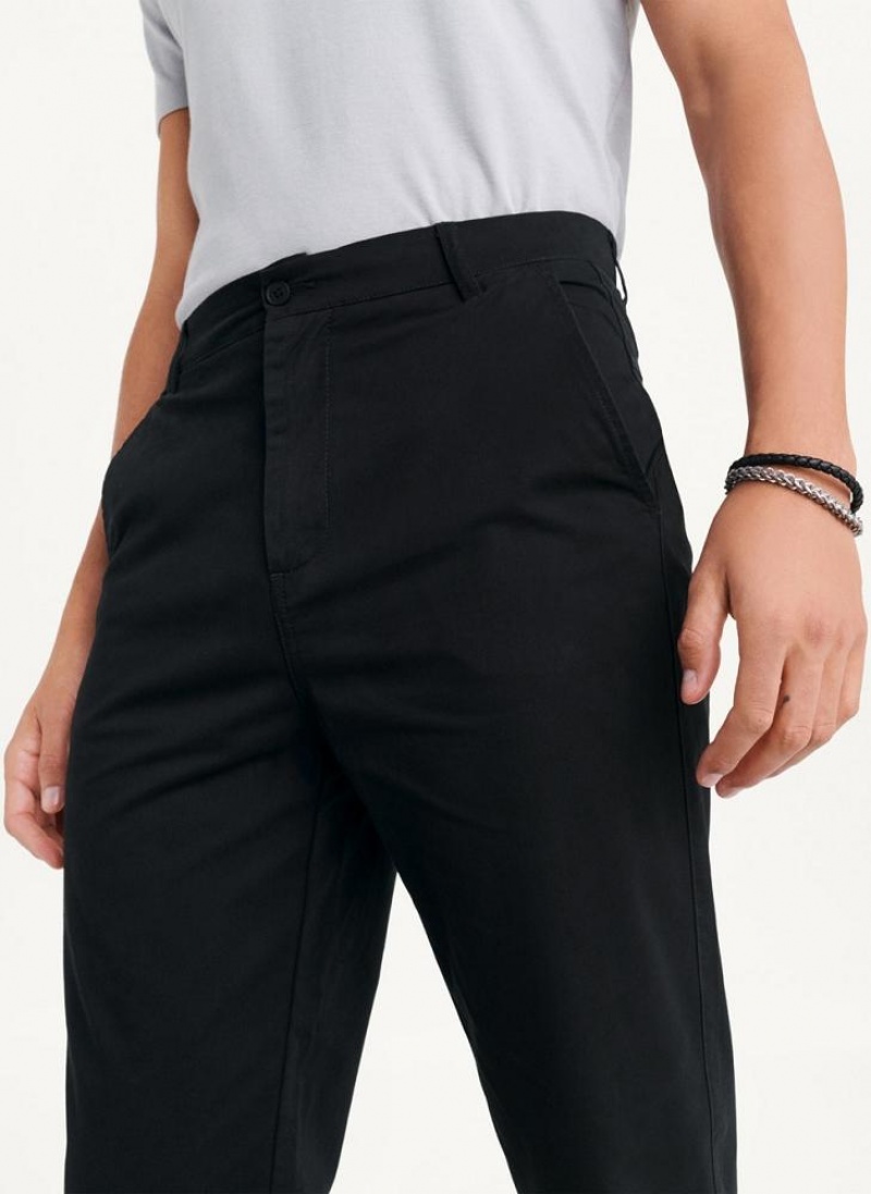 Black DKNY Slim Chino Men's Pants | USA-D1943