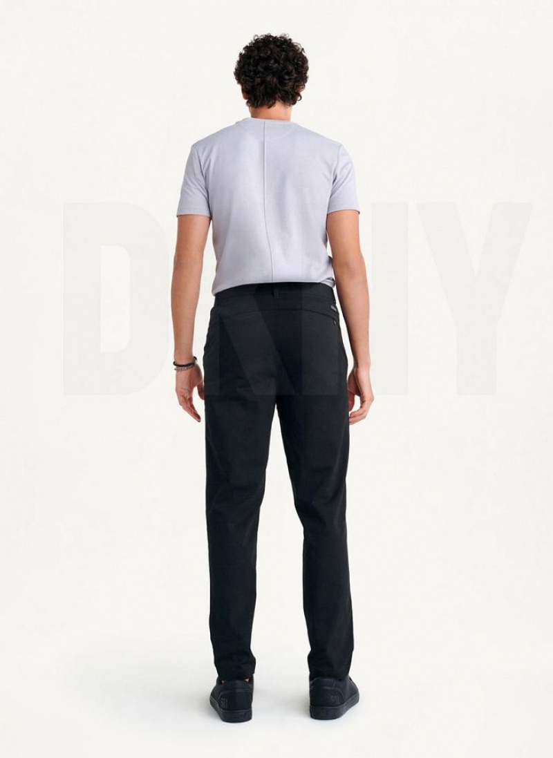 Black DKNY Slim Chino Men's Pants | USA-D1943