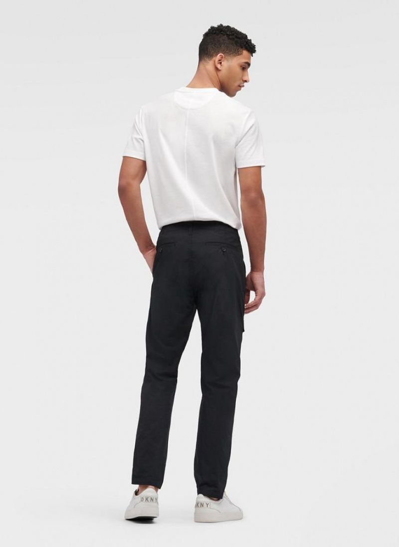 Black DKNY Slim Fit Cargo Men's Pants | USA-D0118