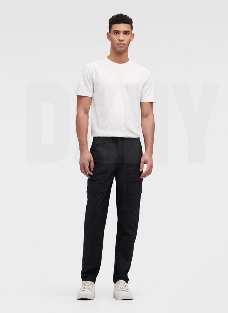 Black DKNY Slim Fit Cargo Men's Pants | USA-D0118
