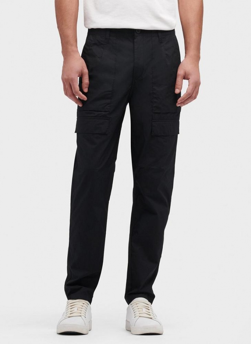 Black DKNY Slim Fit Cargo Men\'s Pants | USA-D0118