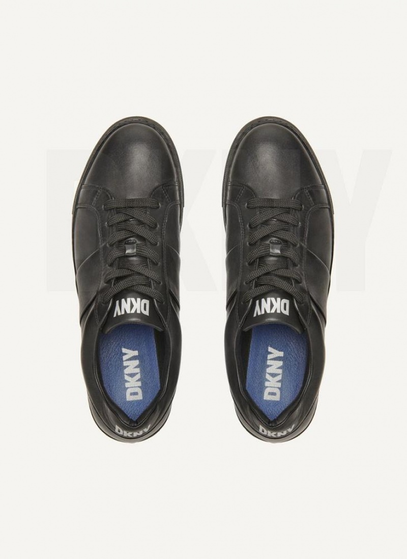 Black DKNY Street Side Men's Sneakers | USA-D1718