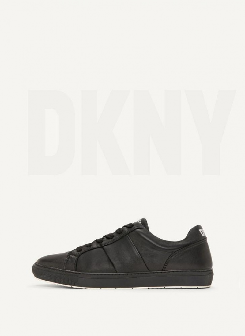 Black DKNY Street Side Men\'s Sneakers | USA-D1718