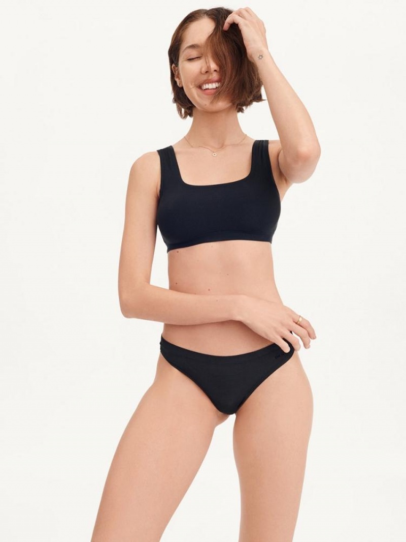 Black DKNY Table Tops Modal Women's Bralette | USA-D0974