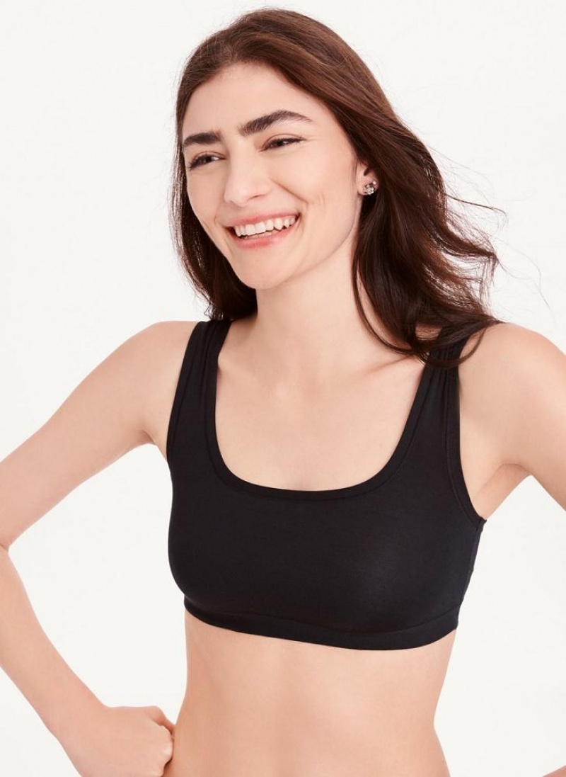 Black DKNY Table Tops Modal Women\'s Bralette | USA-D0974