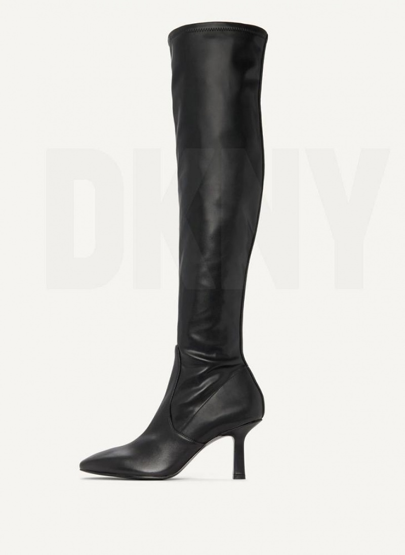 Black DKNY Tall Stretch Shoes Boots | USA-D1429