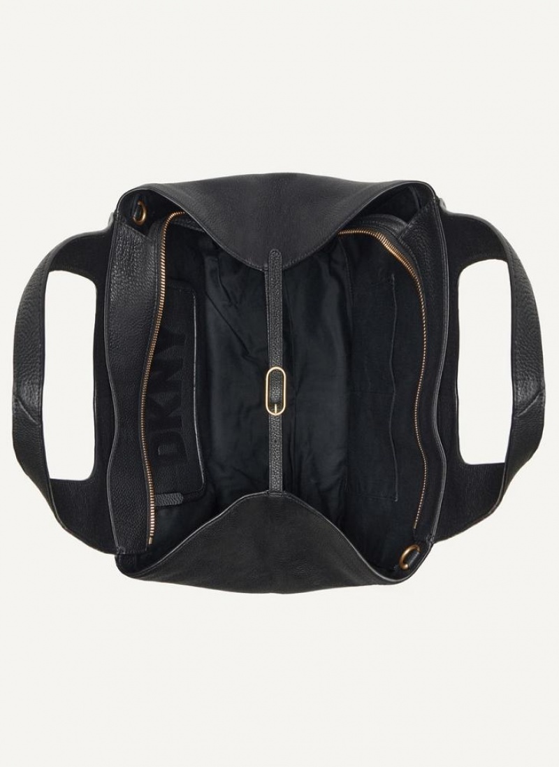 Black DKNY The Large Effortless Bags Tote Bags | USA-D0830