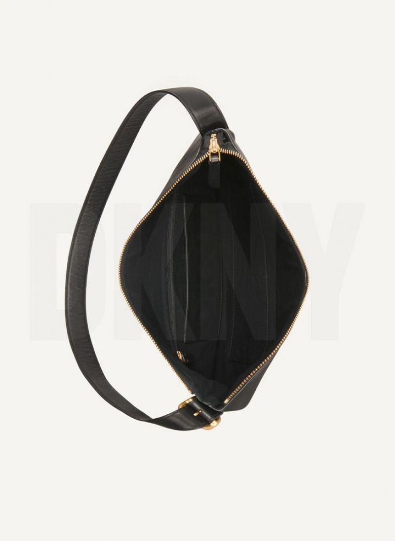 Black DKNY The Medium Optimist Bags Shoulder Bags | USA-D0478
