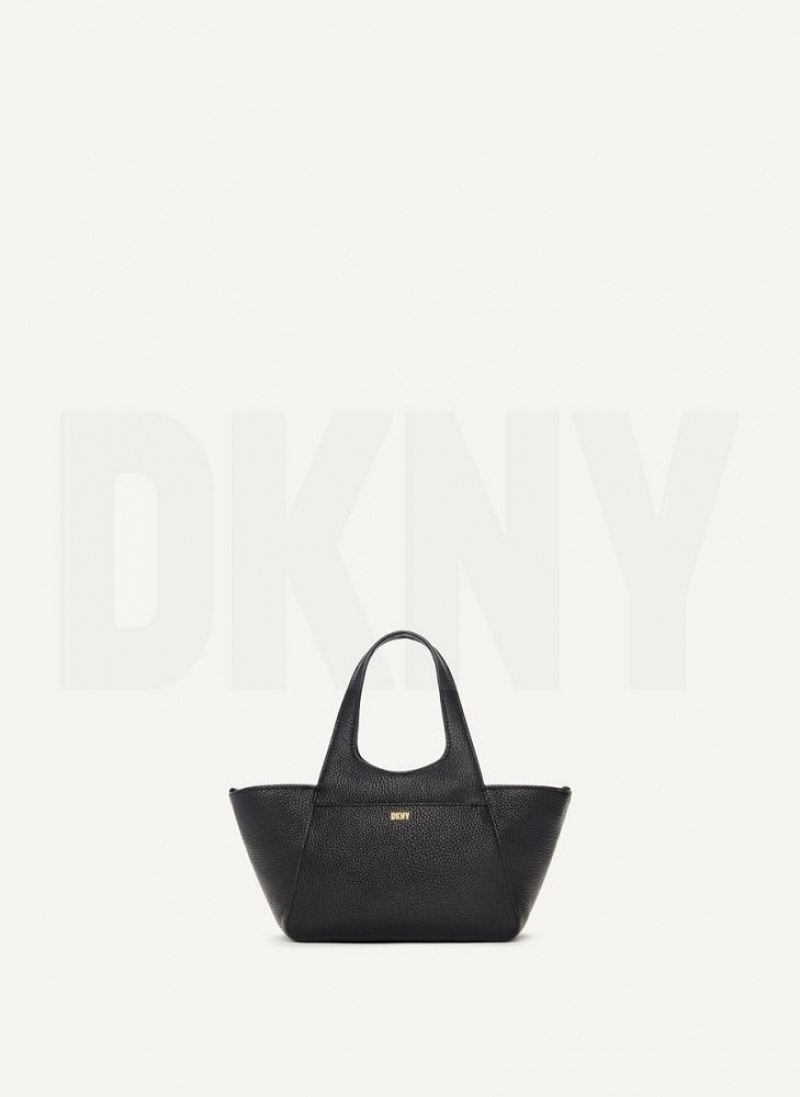 Black DKNY The Mini Effortless Tote Bags Crossbody Bags | USA-D1522