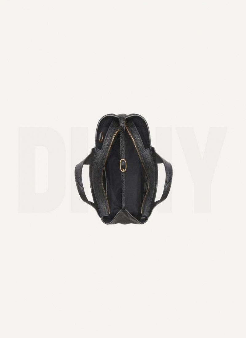 Black DKNY The Mini Effortless Tote Bags Crossbody Bags | USA-D1522