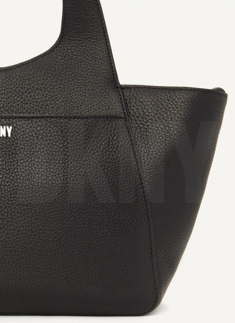 Black DKNY The Small Effortless Tote Bags Crossbody Bags | USA-D1383
