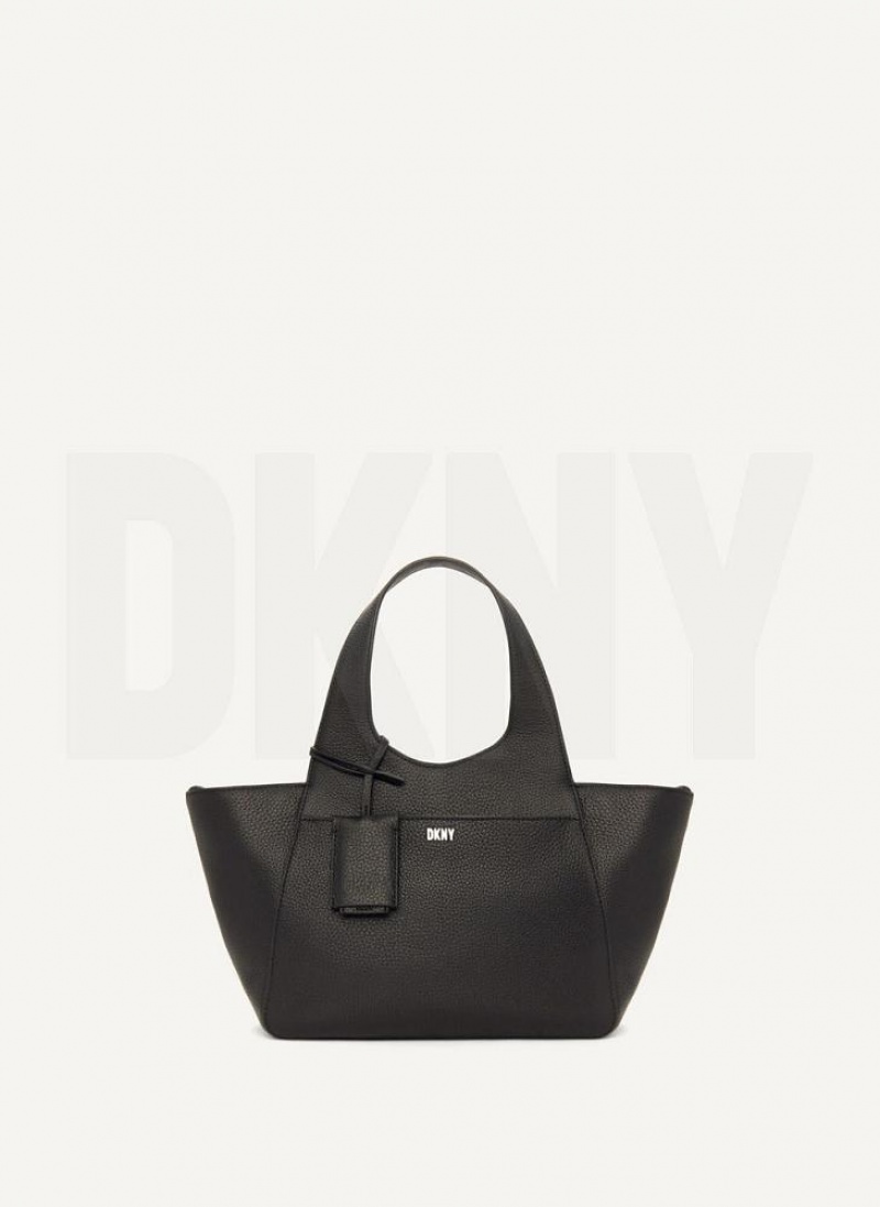 Black DKNY The Small Effortless Tote Bags Crossbody Bags | USA-D1383