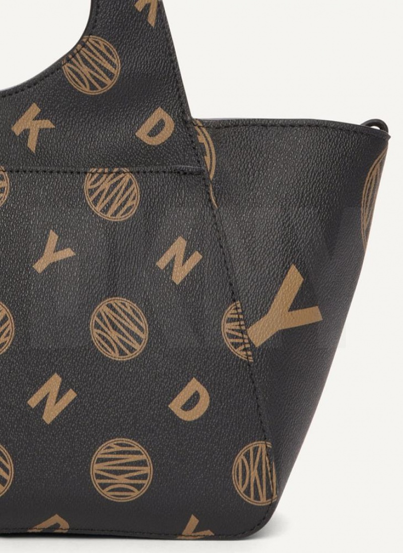 Black DKNY The Small Logo Effortless Bags Tote Bags | USA-D1614
