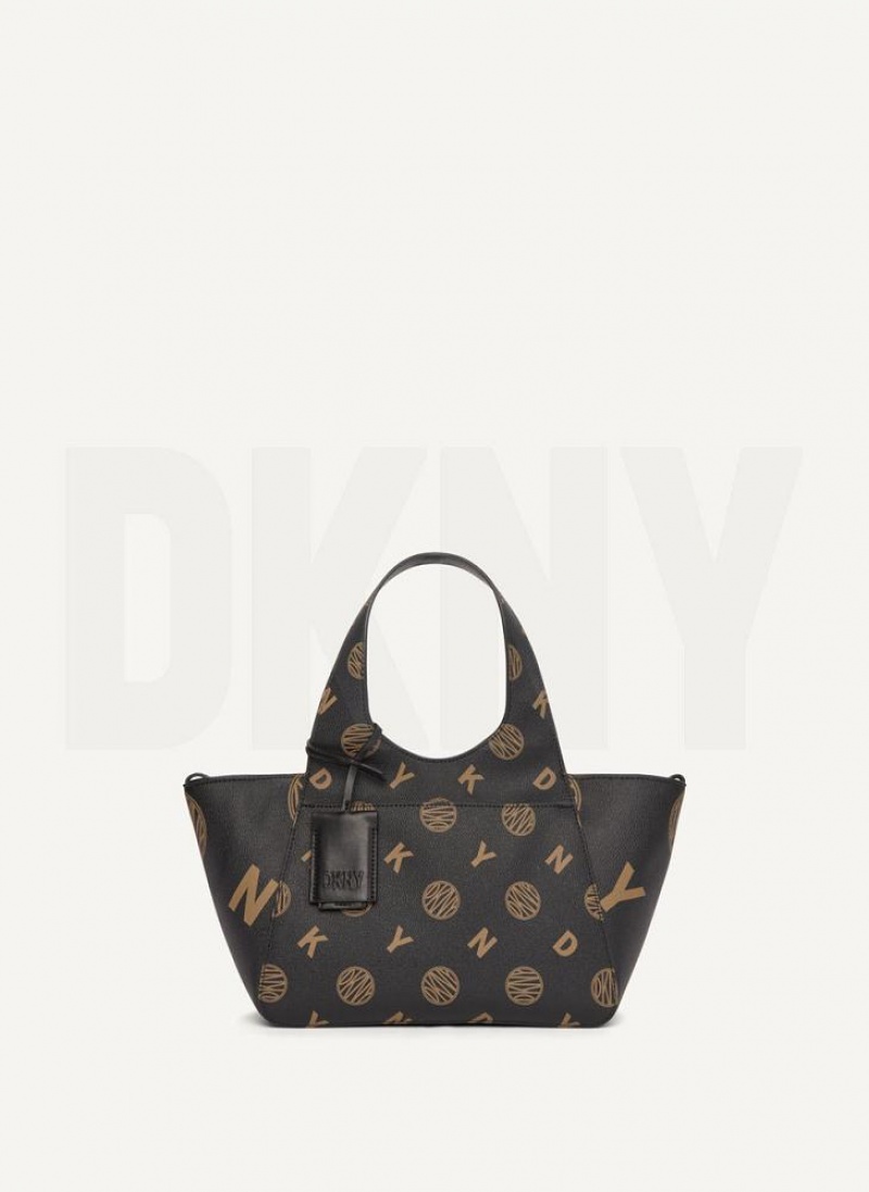 Black DKNY The Small Logo Effortless Bags Tote Bags | USA-D1614