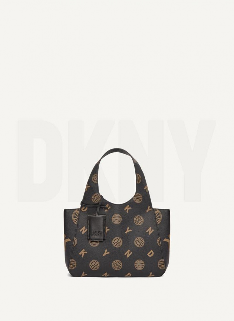 Black DKNY The Small Logo Effortless Bags Tote Bags | USA-D1614