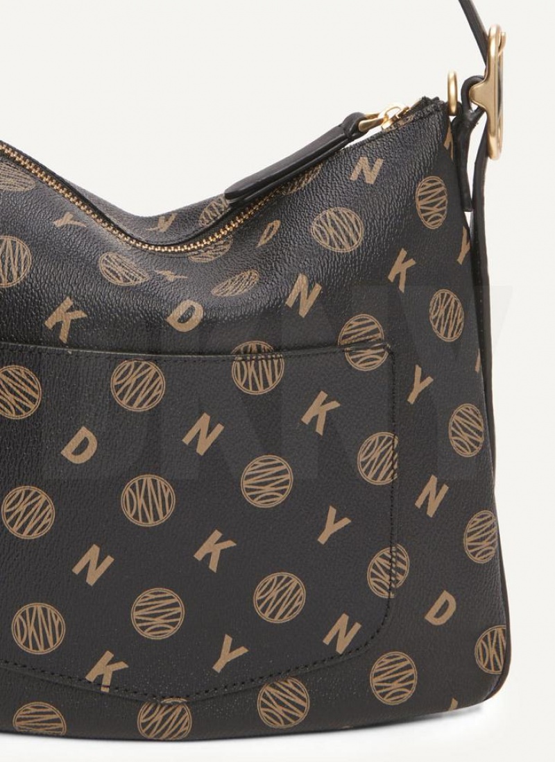 Black DKNY The Small Logo Optimist Bags Tote Bags | USA-D0313