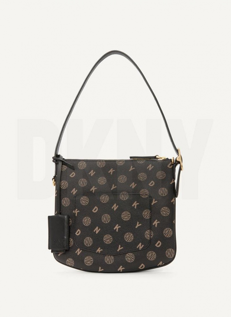Black DKNY The Small Logo Optimist Bags Tote Bags | USA-D0313