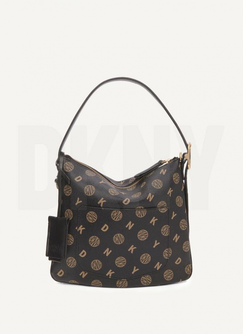 Black DKNY The Small Logo Optimist Bags Tote Bags | USA-D0313