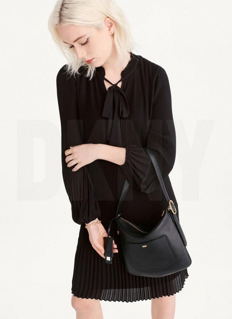 Black DKNY The Small Optimist Bags Shoulder Bags | USA-D0131