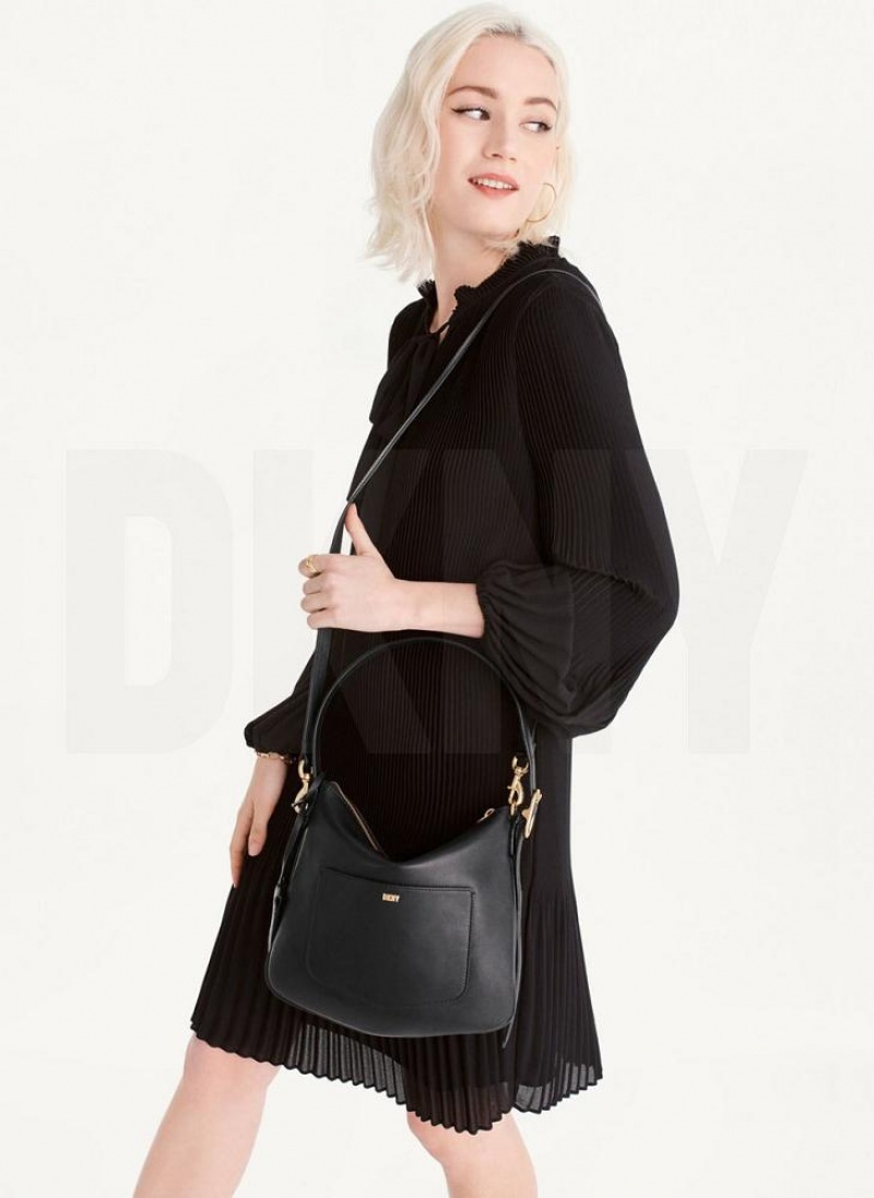 Black DKNY The Small Optimist Bags Shoulder Bags | USA-D0131