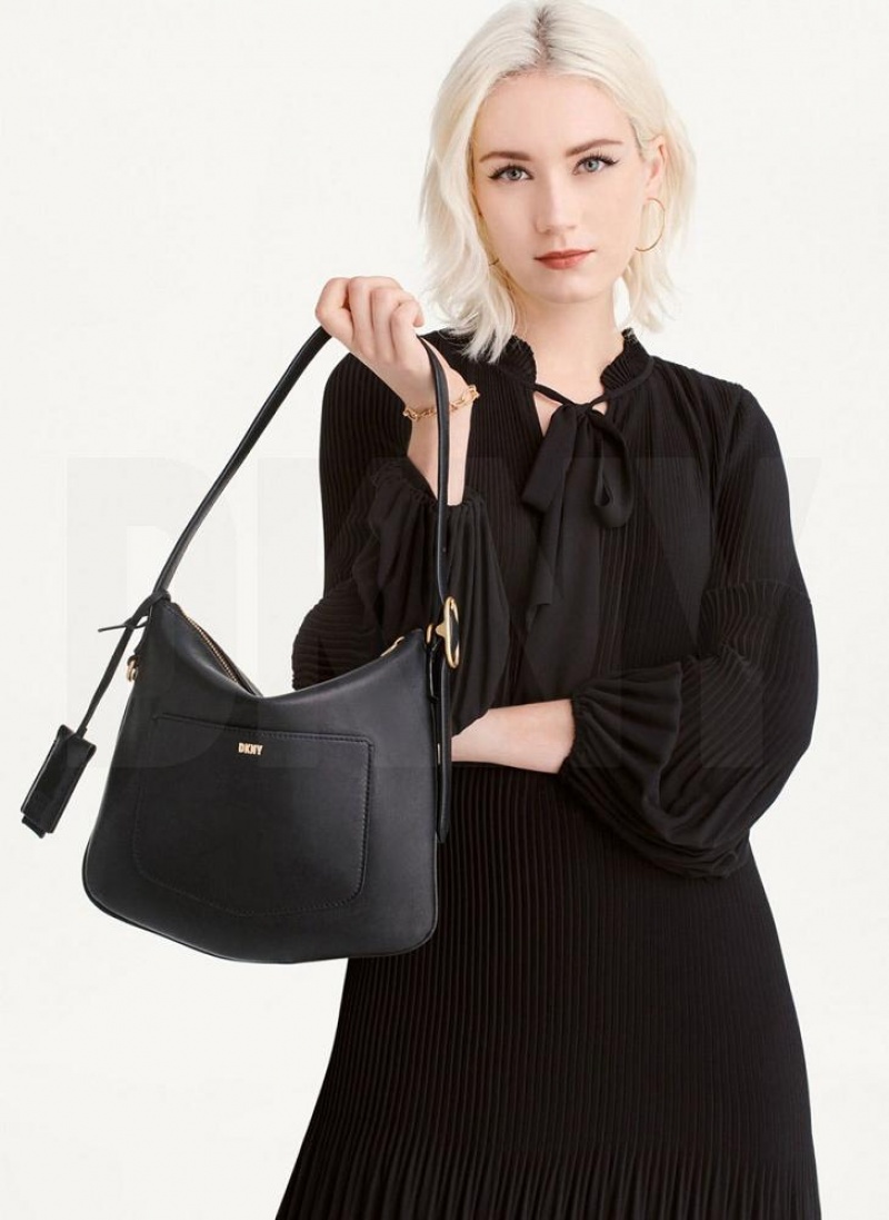 Black DKNY The Small Optimist Bags Shoulder Bags | USA-D0131
