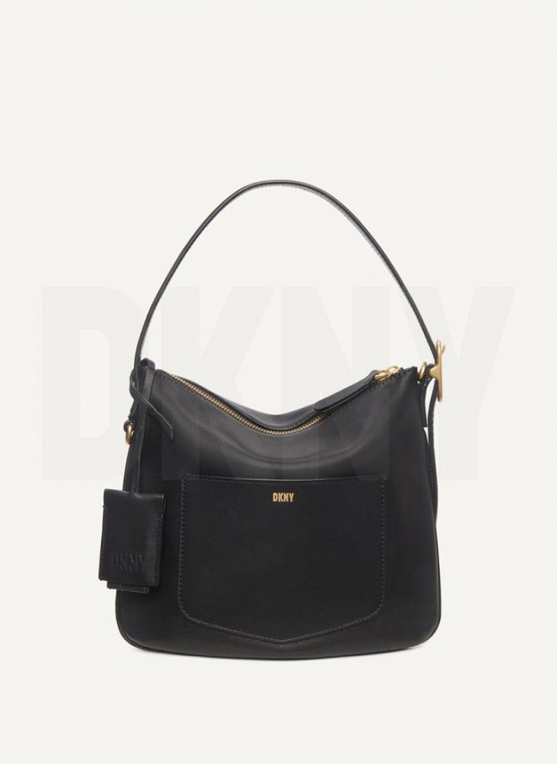 Black DKNY The Small Optimist Bags Shoulder Bags | USA-D0131