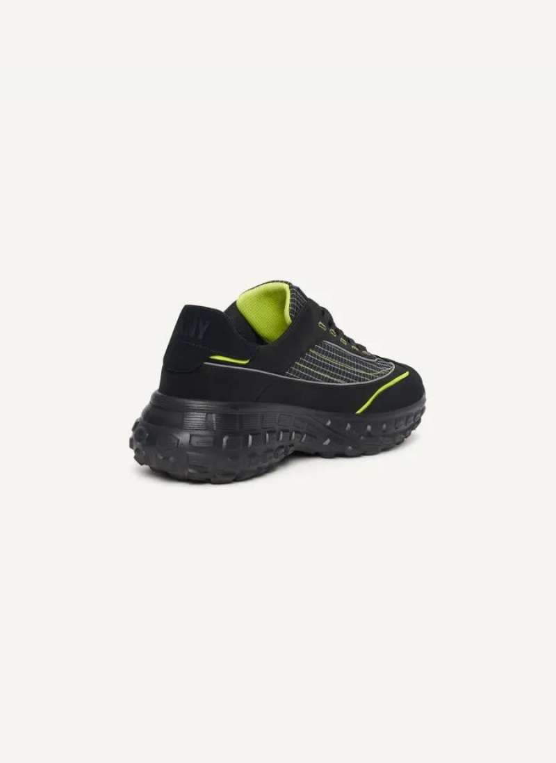 Black DKNY Trekking Men's Sneakers | USA-D1791