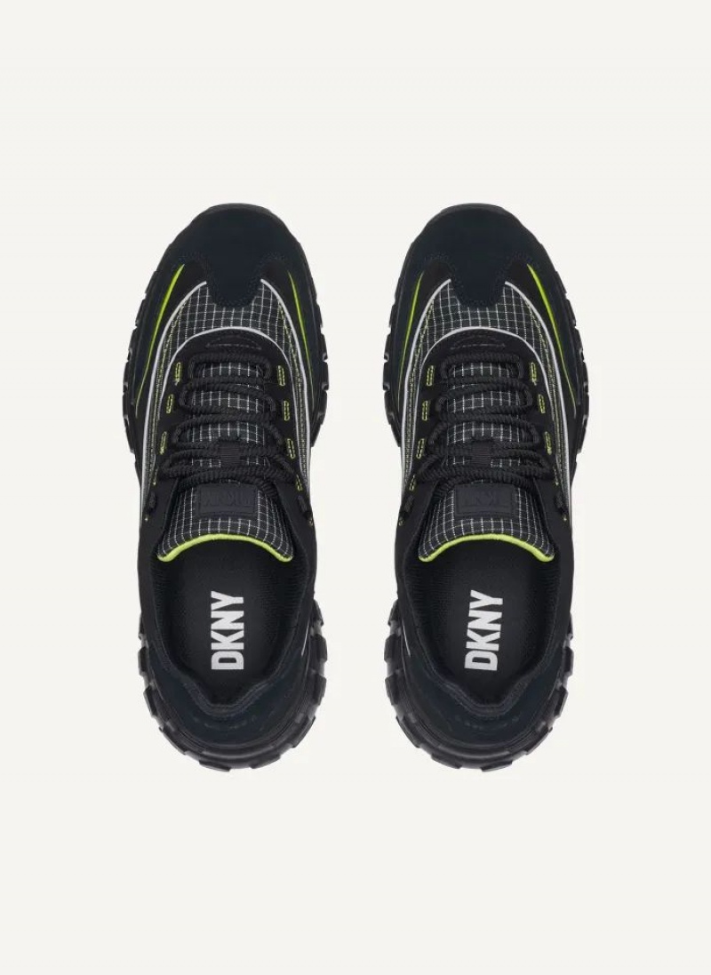 Black DKNY Trekking Men's Sneakers | USA-D1791