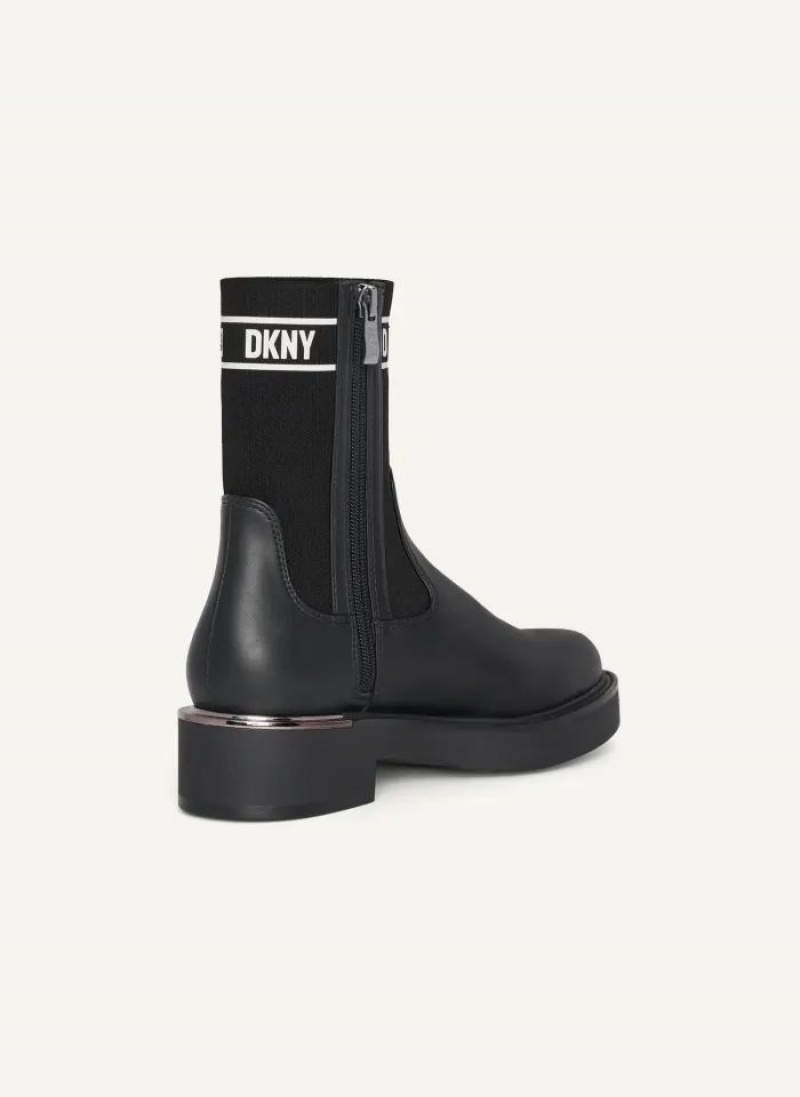 Black DKNY Tully Slip On Shoes Boots | USA-D1840
