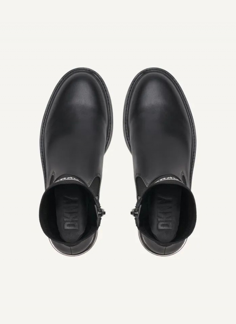 Black DKNY Tully Slip On Shoes Boots | USA-D1840