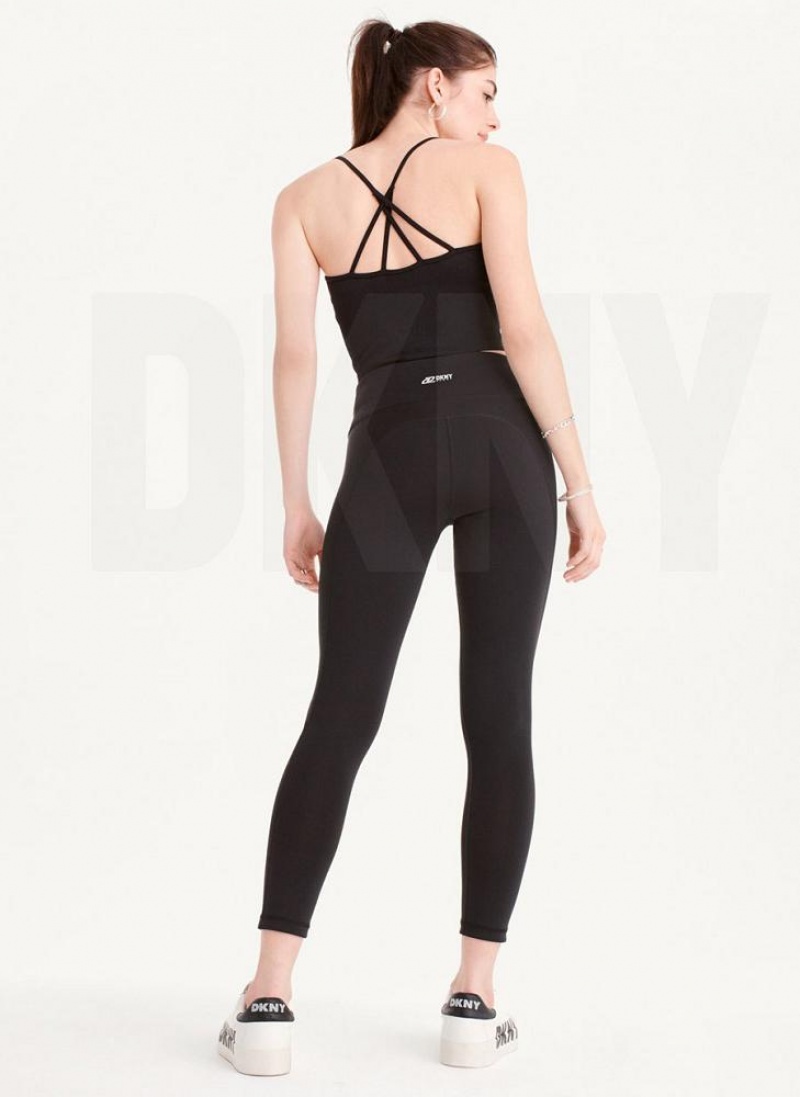 Black DKNY Ultra Compression High Waisted Tight Women's Leggings | USA-D1805