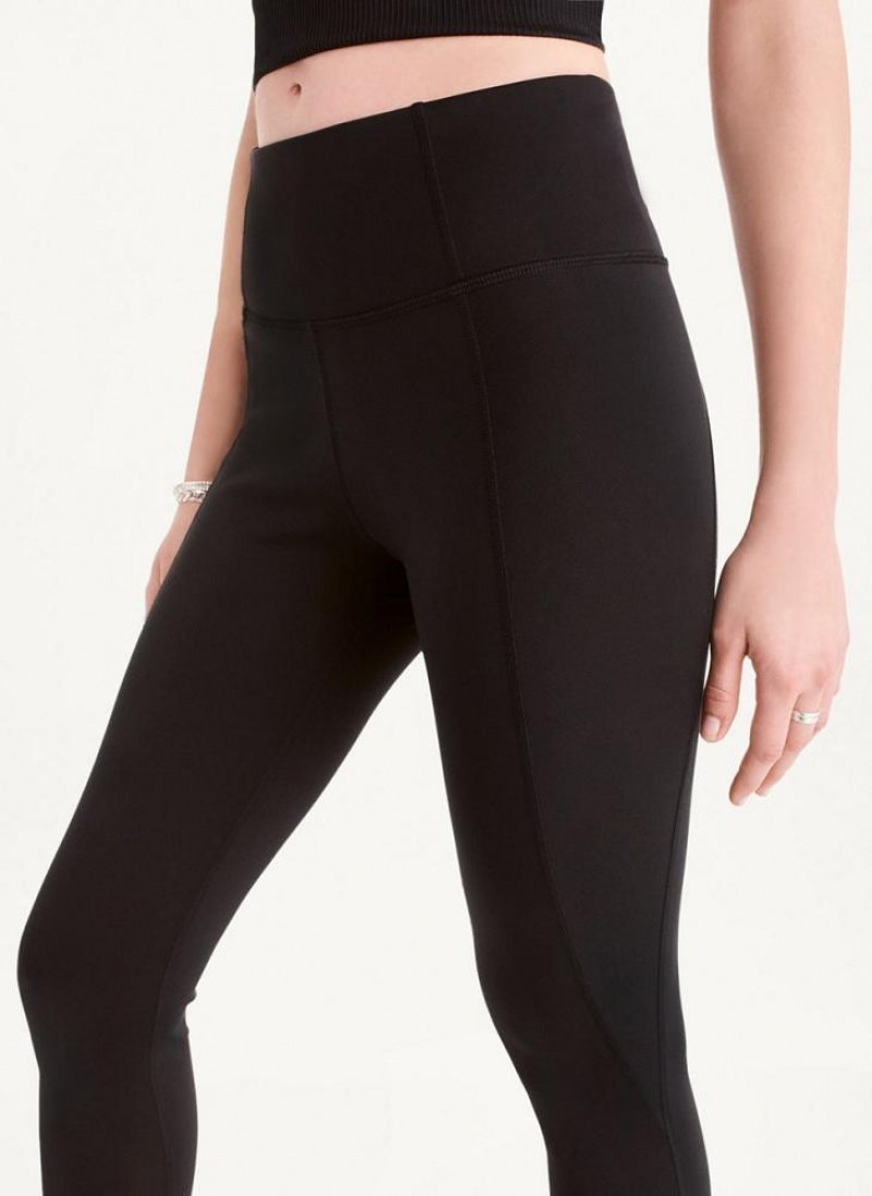 Black DKNY Ultra Compression High Waisted Tight Women's Leggings | USA-D1805