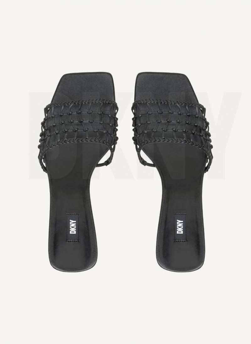 Black DKNY Vittoria Shoes Heels | USA-D1357