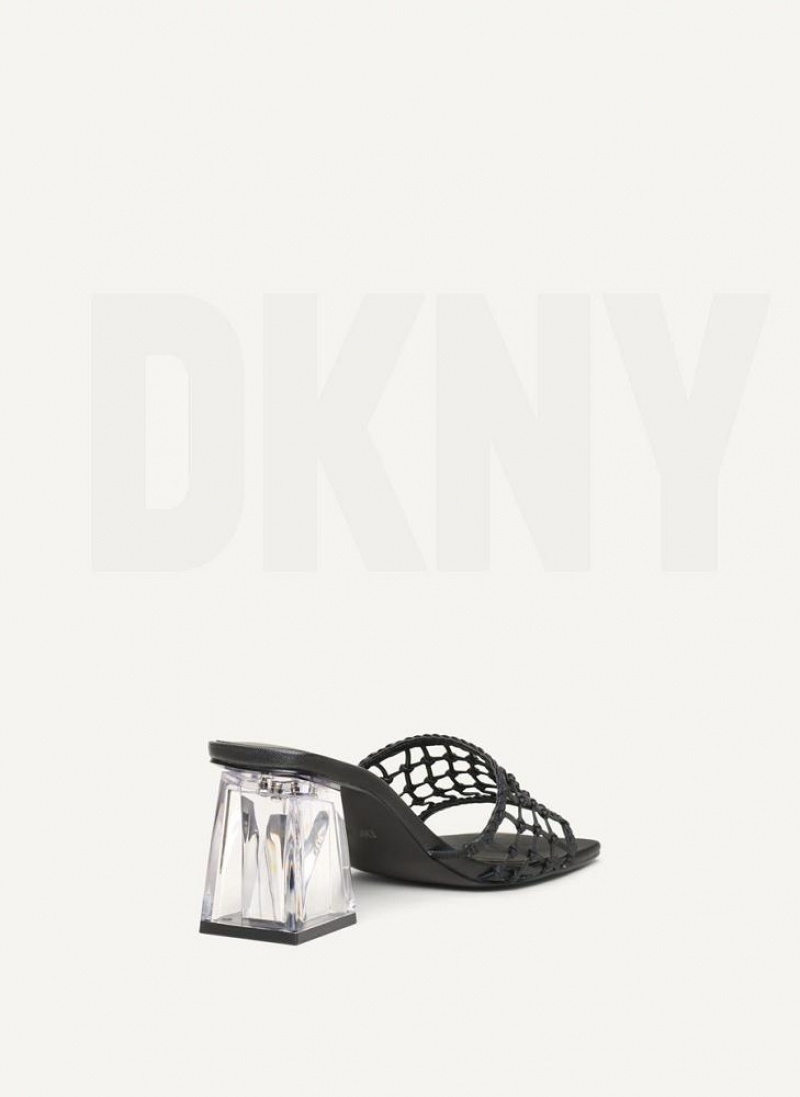 Black DKNY Vittoria Shoes Heels | USA-D1357
