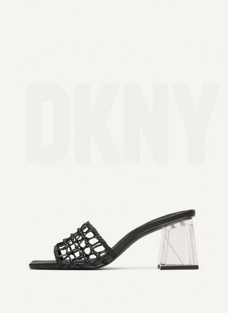 Black DKNY Vittoria Shoes Heels | USA-D1357