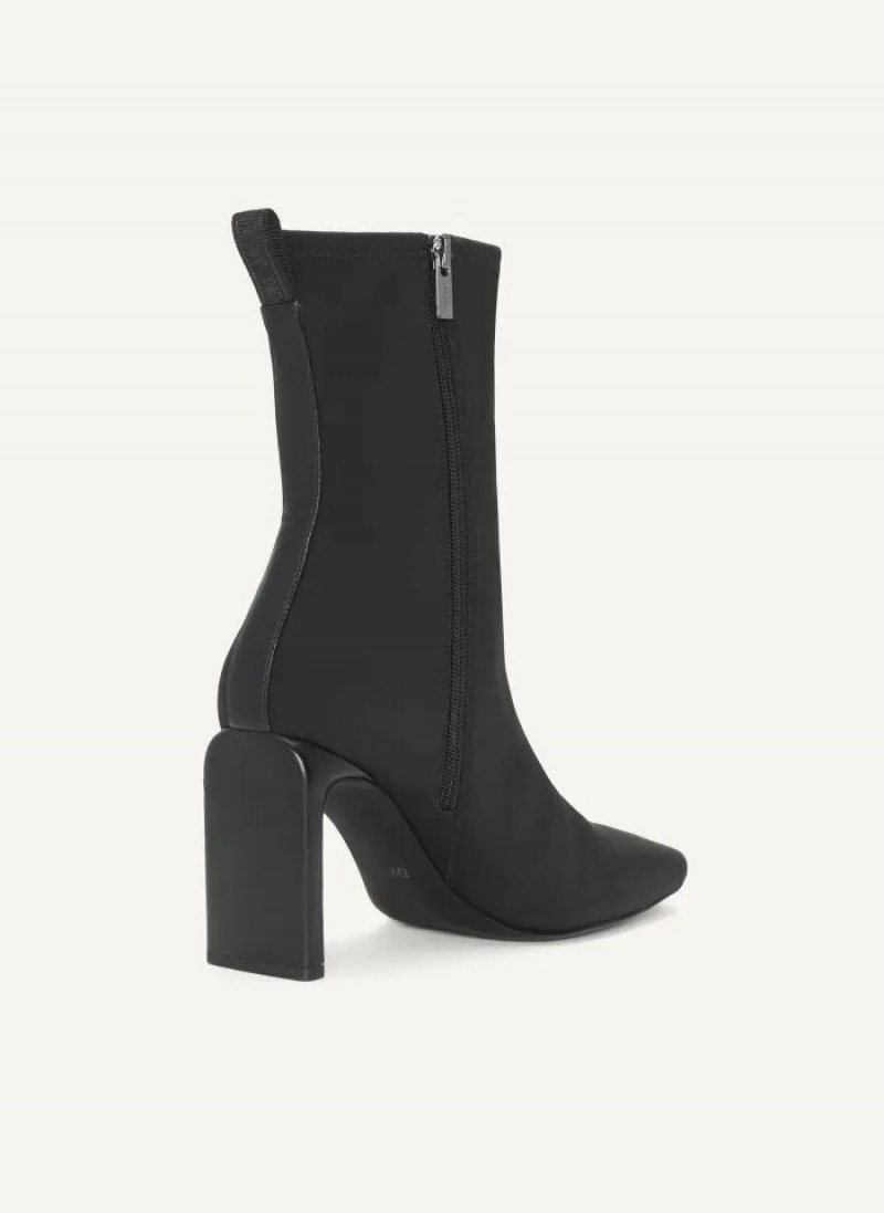 Black DKNY Wren - New Heel Shape (Neoprene) Shoes Boots | USA-D0734
