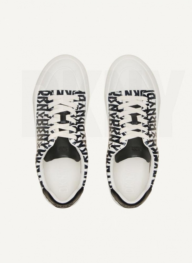 Black DKNY York Lace Up Shoes Sneakers | USA-D1058
