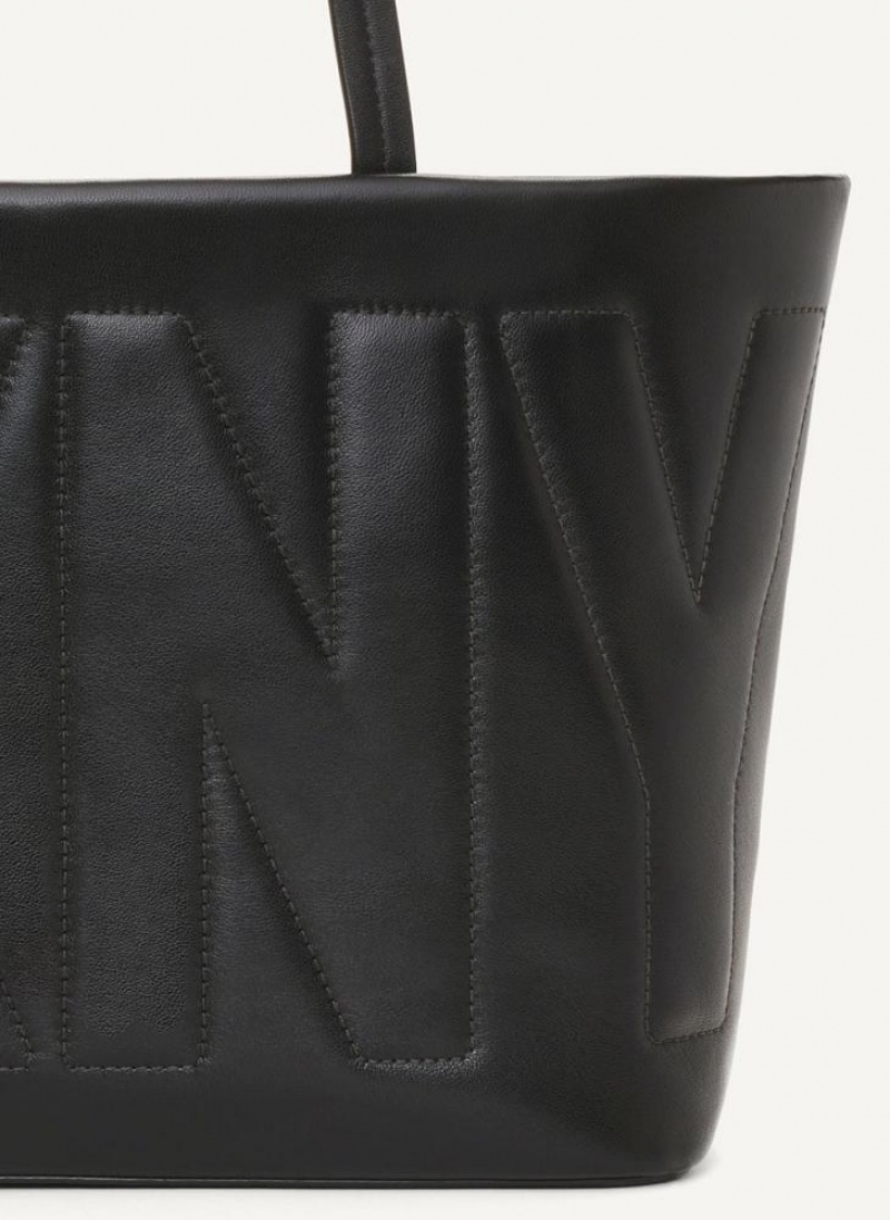 Black / Gold DKNY Elsa Medium Bags Tote Bags | USA-D1133
