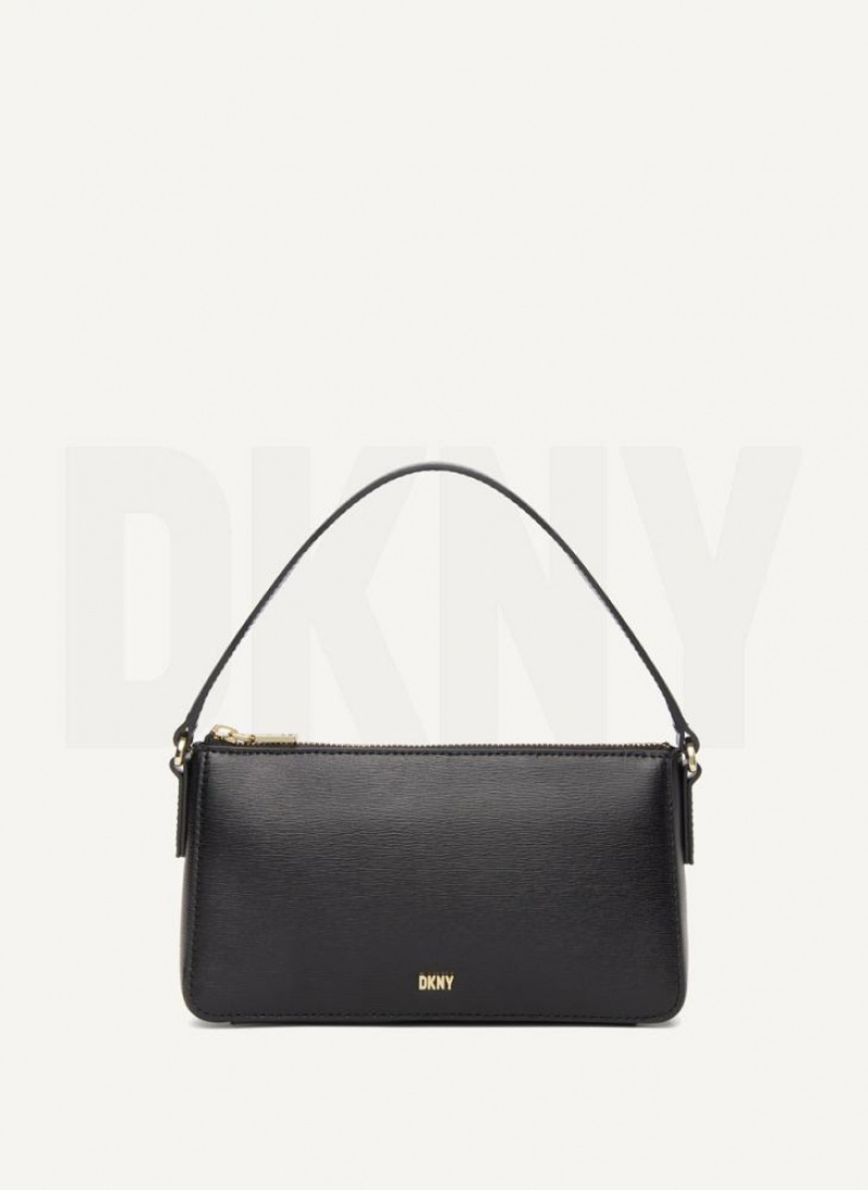 Black / Gold DKNY Irina Demi Bags Wallets | USA-D1888