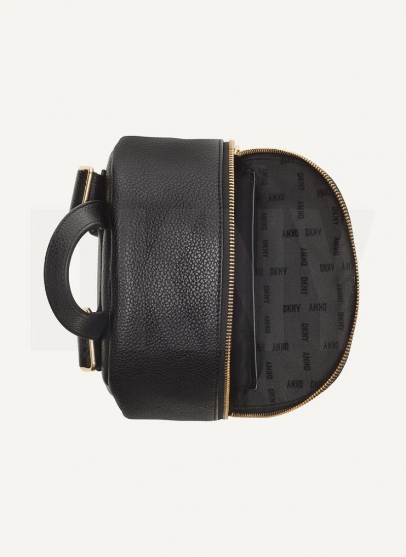 Black / Gold DKNY Maxine Bags Backpacks | USA-D1321