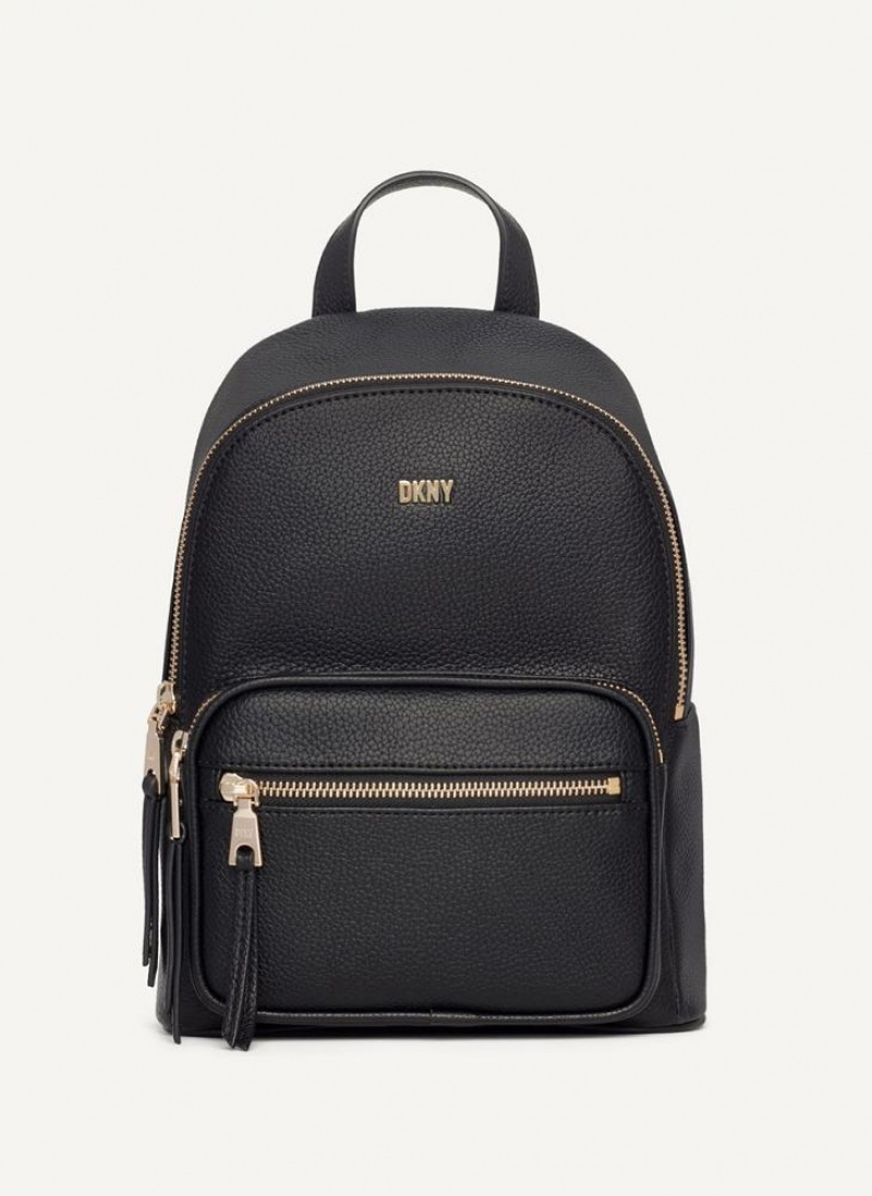 Black / Gold DKNY Maxine Bags Backpacks | USA-D1321