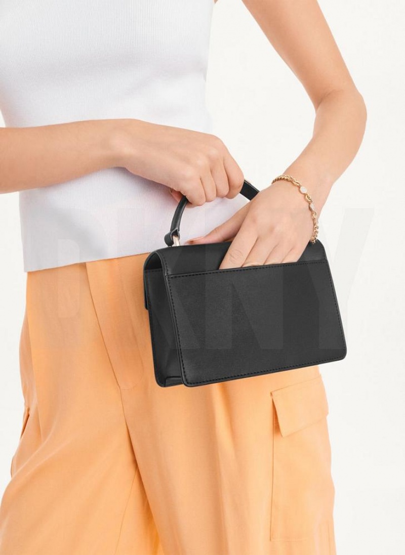 Black / Gold DKNY Millie Bags Crossbody Bags | USA-D0743