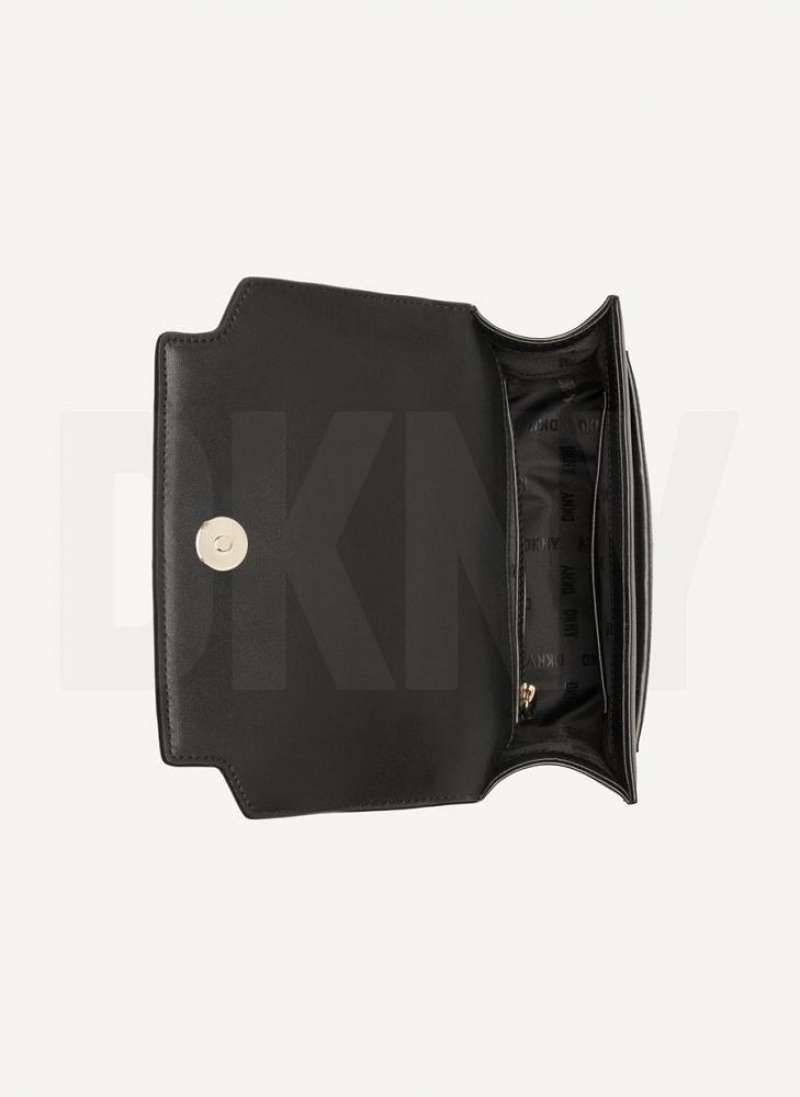 Black / Gold DKNY Millie Bags Shoulder Bags | USA-D1664