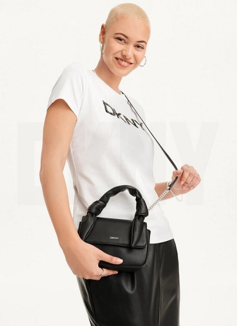 Black / Silver DKNY Sophie Bags Crossbody Bags | USA-D1699