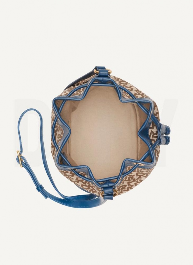 Blue DKNY Bucket Bags Crossbody Bags | USA-D0557