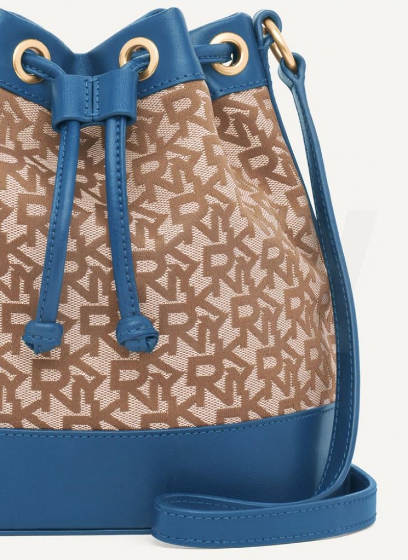 Blue DKNY Bucket Bags Crossbody Bags | USA-D0557