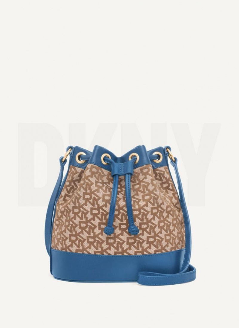 Blue DKNY Bucket Bags Crossbody Bags | USA-D0557